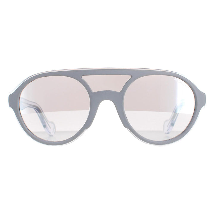Moncler Sunglasses ML0052 22C Grey Crystal Grey Mirror