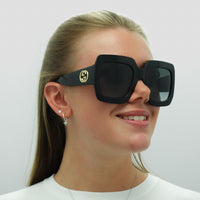 Gucci Sunglasses GG0053SN 001 Black Grey