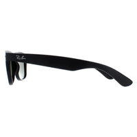 Ray-Ban Sunglasses New Wayfarer 2132 622/30 Rubber Black Silver Flash Mirror 55mm