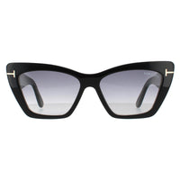 Tom Ford Sunglasses Wyatt FT0871 01B Shiny Black Grey Smoke Gradient