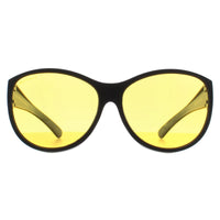 Montana Fit Over Glasses Night Driving Sunglasses FO8 C Matte Black Yellow Polarized
