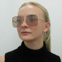 Jimmy Choo Sunglasses ALIANA/S PY3 2S Copper Gold Nude Pink Flash Silver Mirror