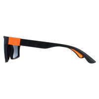 Superdry Sunglasses Disruptive 104P Matte Black Orange Grey Polarized