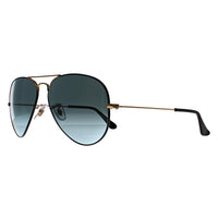 Ray-Ban Sunglasses Aviator 3025 9271GK Polished Black On Arista Blue Vintage Gradient Black