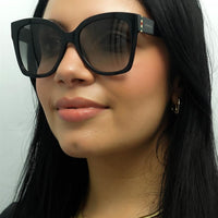Gucci Sunglasses GG0459S 001 Black Grey Gradient