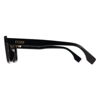 Fendi Sunglasses FE40185I Lettering 01N Shiny Black Green