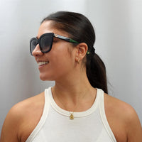 Gucci Sunglasses GG0163SN 003 Black with Red and Green Brown Gradient