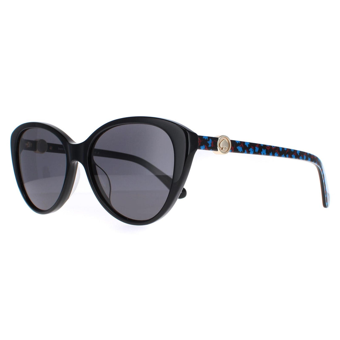 Kate Spade Sunglasses Visalia/G/S 7RM M9 Pattern Black Grey Polarised