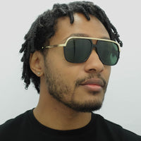 Gucci Sunglasses GG0200S 001 Black and Gold Green