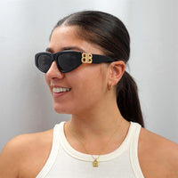 Balenciaga Sunglasses BB0095S 001 Black Grey