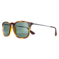 Ray-Ban Sunglasses Chris 4187 710/71 Tortoise & Gunmetal Green