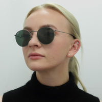 Ray-Ban Sunglasses Round Metal 3447 029 Gunmetal Green 50