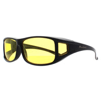 Montana Fit Over Glasses Night Driving Sunglasses FO5 F Matte Black Yellow Polarized