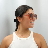 Chloe Sunglasses CH0003S 002 Dark Pink Brown Gradient