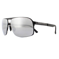 Porsche Design Sunglasses P8579 B Black Mercury Silver Mirror