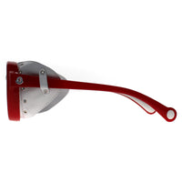 Moncler Sunglasses ML0046 67C Red White Leather Red Mirror