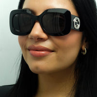 Gucci Sunglasses GG1695S 001 Black with Silver Grey