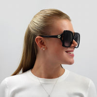 Gucci Sunglasses GG0876S 001 Black Grey Gradient