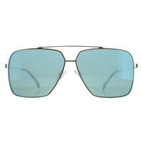 Hugo Boss Sunglasses BOSS 1325/S 31Z 3U Ruthenium Havana Kaki Blue Mirror