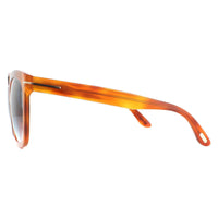 Tom Ford Sunglasses Amarra FT0502 53W Blonde Havana Gradient Blue