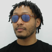 Persol Sunglasses 9649 96/56 Terra Di Siena Light Blue