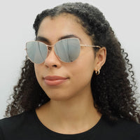 Michael Kors Sunglasses MK1062 La Paz 11086G Rose Gold Silver Mirror