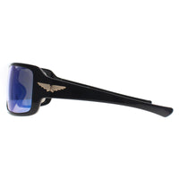 Police Sunglasses SPLN37M Tailwind 5 0Z42 Shiny Black Smoke Mirror Blue