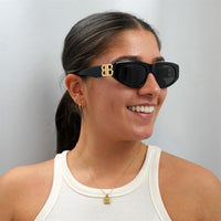 Balenciaga Sunglasses BB0095S 001 Black Grey