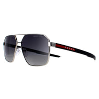Prada Sport Sunglasses PS55WS 1BC06G Silver Grey Gradient Polarized