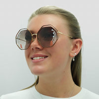 Chloe Sunglasses Poppy CE132SRI 258 Havana Gold Brown Gradient