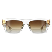 Dita Sunglasses Grandmaster Seven DTS407-A-02 Crystal Clear Yellow Gold Dark Brown to Clear Gradient