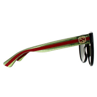 Gucci Sunglasses GG0035SN 002 Black With Green and Red Glitter Green