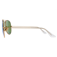Ray-Ban Sunglasses Aviator 3025 112/4L Matt Gold Blue Mirror Polarized 58mm