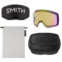 Smith Ski Goggles 4D Mag XL 0JX 6K Black ChromaPop Sun Red Mirror & CP Storm Yellow Flash