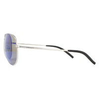 Serengeti Sunglasses Carrara 8547 Shiny Silver Mineral Polarized 555nm Blue
