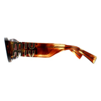 Miu Miu Sunglasses MU11WS 11Q08S Striped Tobacco Dark Violet