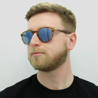 Persol Sunglasses 3152 9043/56 Brown Striped Yellow Blue Anti-Glare