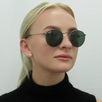 Ray-Ban Sunglasses Round Metal 3447 029 Gunmetal Green