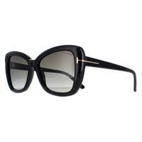 Tom Ford Sunglasses Maeve FT1008 01B Shiny Black Smoke Gradient