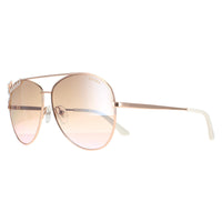 Guess Sunglasses GU7739 28G Shiny Rose Gold Brown Mirror