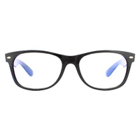 Ray-Ban Sunglasses New Wayfarer 2132 901/BF Black Clear With Blue Light Filter 55