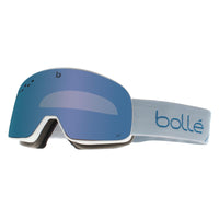 Bolle Ski Goggles Nevada Small 22038 Matte White Metallic Blue Azure