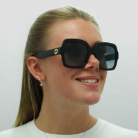 Gucci Sunglasses GG0036SN 001 Black Grey Gradient