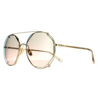 Chloe Sunglasses CH0041S 001 Gold Green Gradient