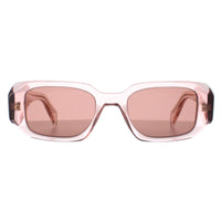Prada Sunglasses PR17WS 19Q10D Transparent Peach Light Brown