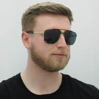 Versace Sunglasses VE2238 143687 Gold and Matte Black Dark Grey