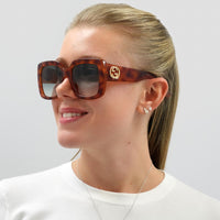 Gucci Sunglasses GG0141S 002 Havana Green