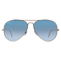 Ray-Ban Sunglasses Aviator 3025 Gold Gradient Light Blue 001/3F