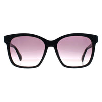 Max Mara Sunglasses MM0042 Logo9 01B Shiny Black Smoke Grey Gradient