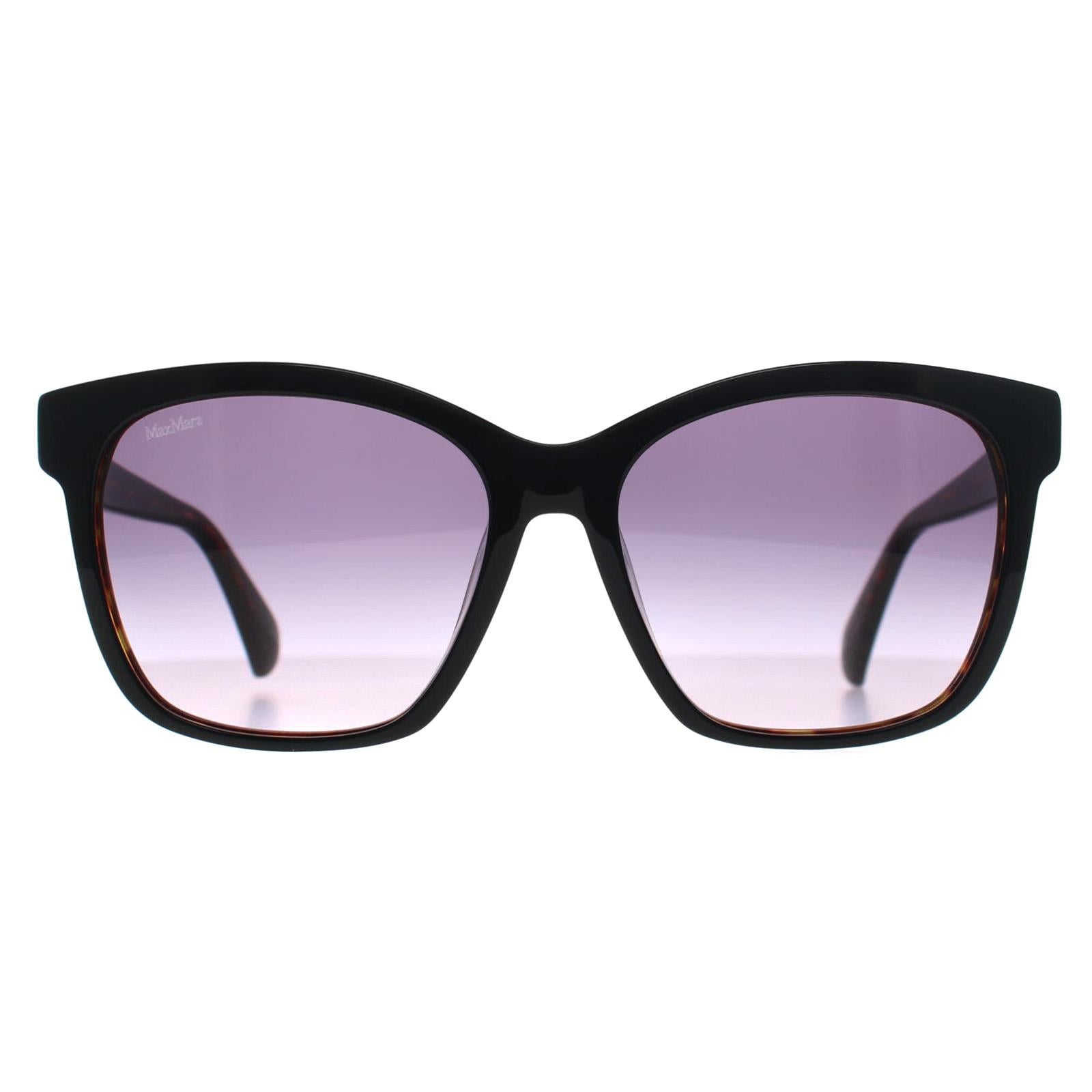 Max Mara Women Sunglasses Black LOGO9 MM0042 Logo9 Shiny Black / Gradient Smoke main image 3